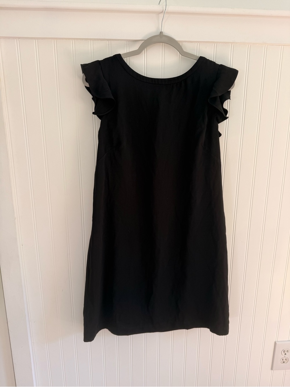 Loft Classic Black Ruffle Sleeve Dress size 6